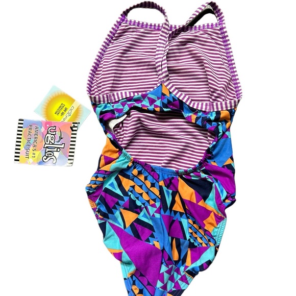 DOLPHIN UGLIES womens one piece athletic swim practice swimsuit size 28 NWT - Picture 3 of 6